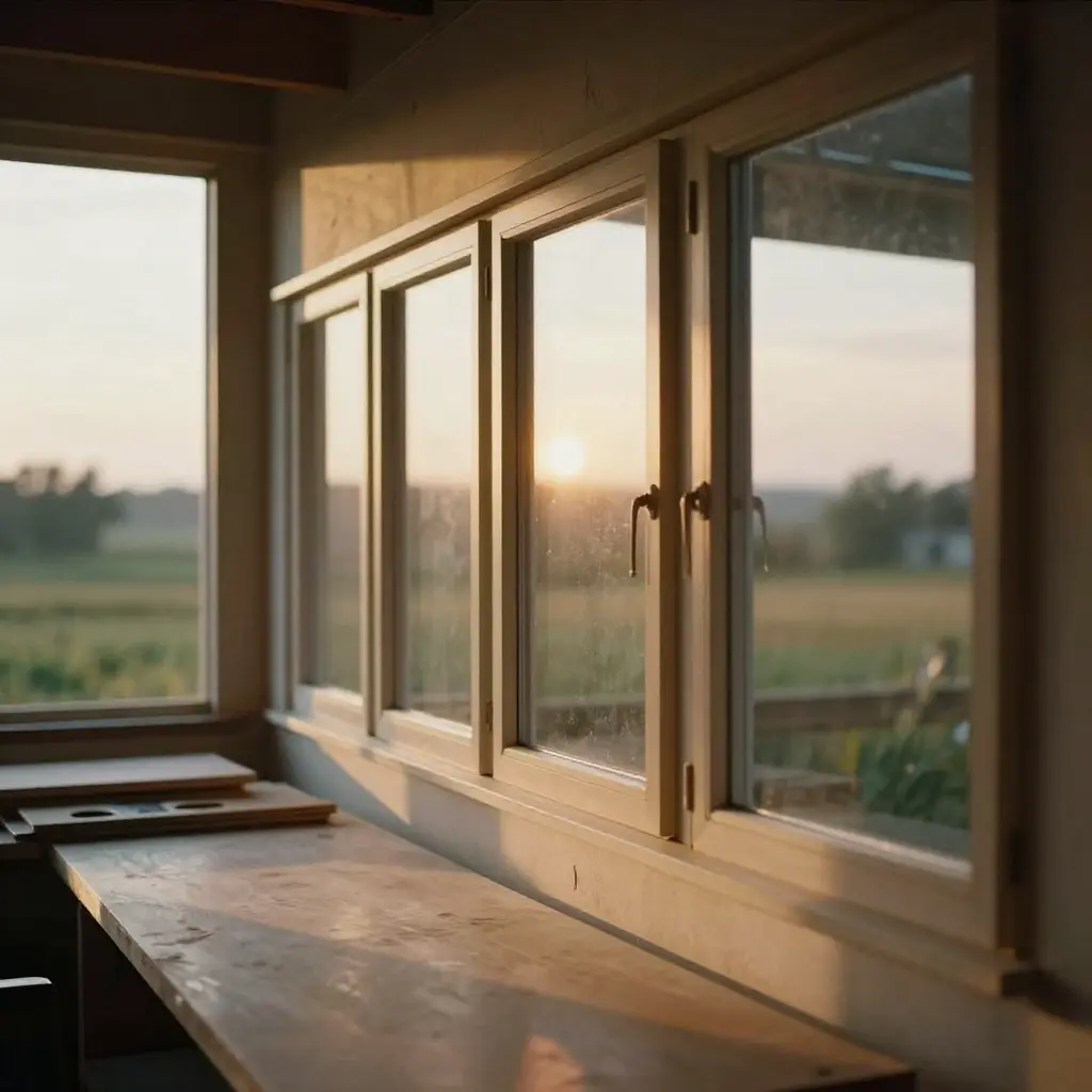 Craftsman working on custom curtains   workshop